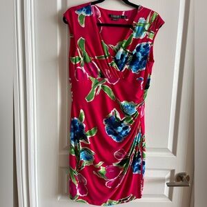 Ralph Lauren floral wrap style dress in size 10